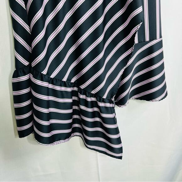 A New Day Striped Asymmetrical Ruffle High Low Skirt M - Picture 8 of 11